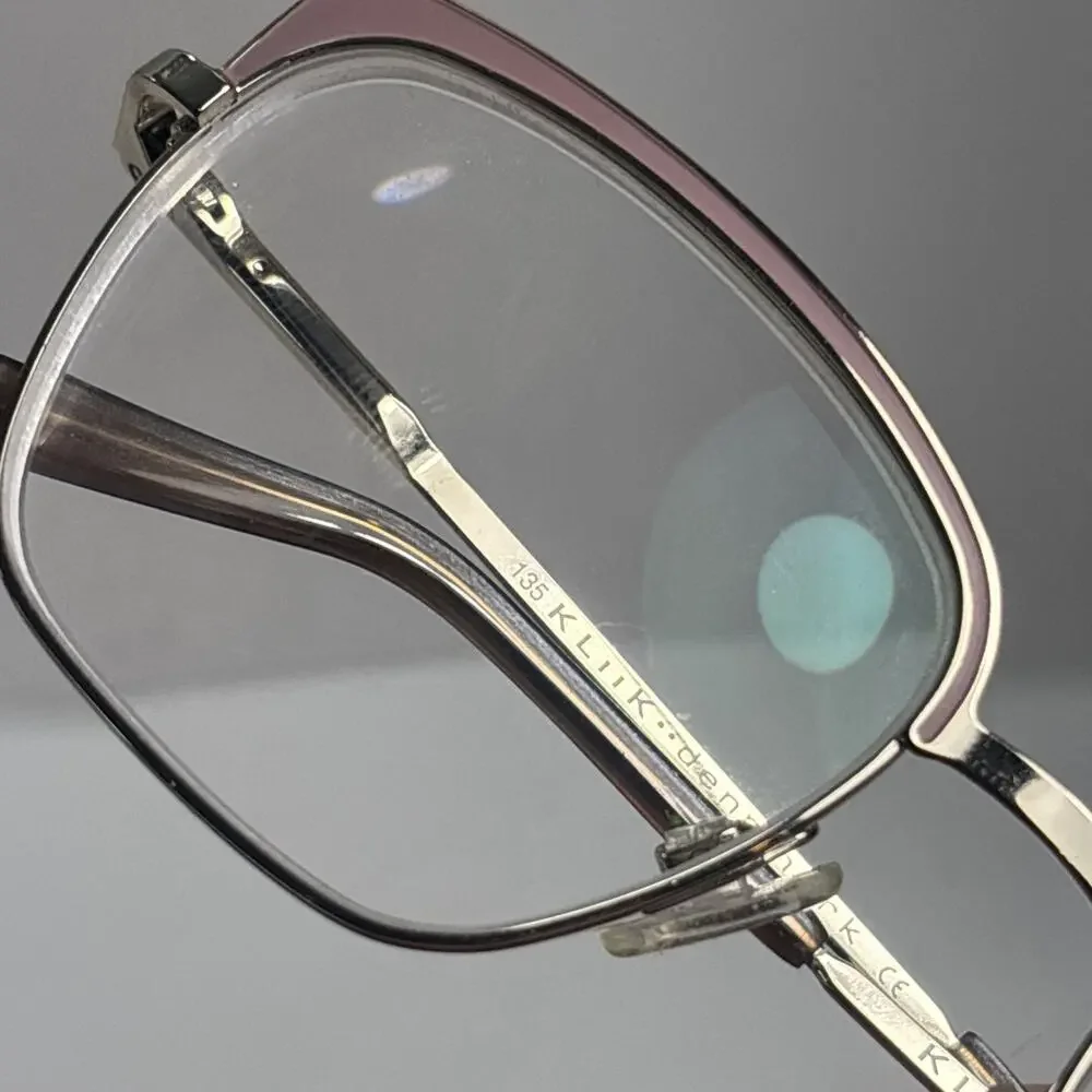 Kliik Denmark 663 S217 50-16-135 Rose Gold Brow Full Rim Eyeglasses Frame w Case